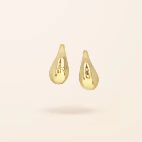 10K Gold Jumbo Pear Shape Stud Earrings