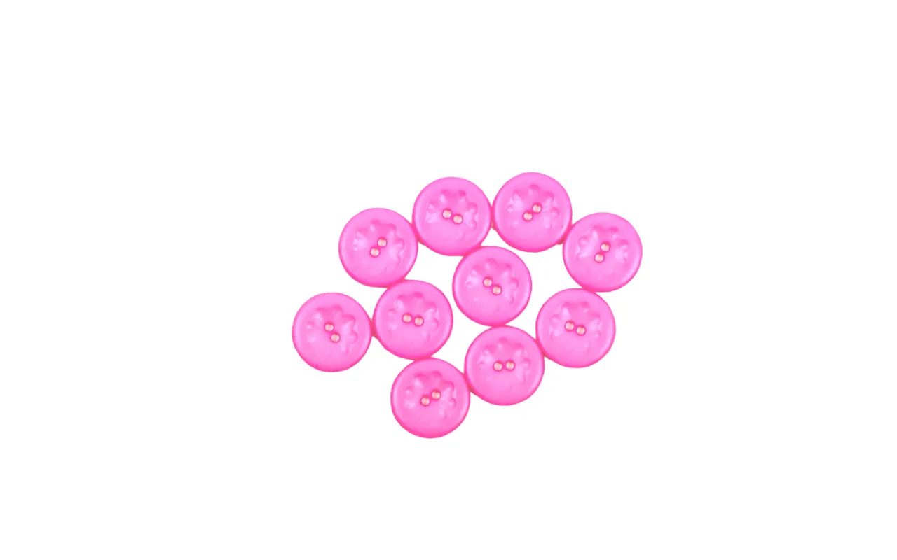 1/2 Floral Indent Plastic Button