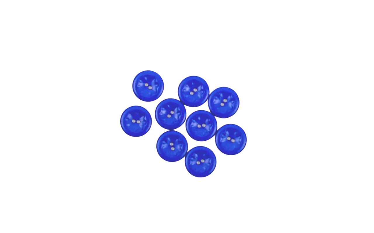 1/2 Floral Indent Plastic Button