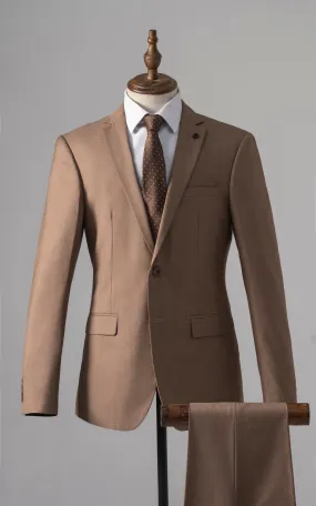 2 PIECE SUIT SLIM FIT DARK KHAKI