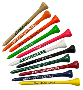 3 1/4" Personalized Wood Golf Tees