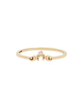 Alice Solid Gold Wishbone Ring