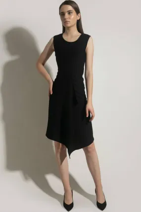 Asymmetric A-Line Black Dress