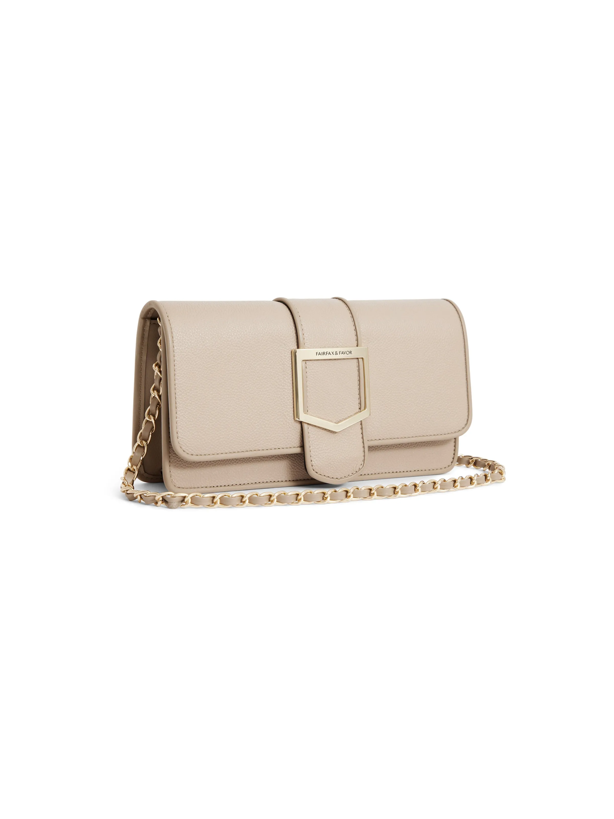 Belmont Clutch - Stone Leather