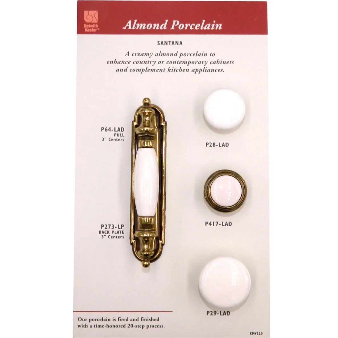 Belwith Products English Cozy Brass 3 Ctr. Cabinet Pull Backplate P273-LP