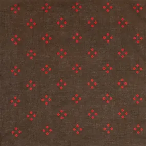 Brown & Red "Spot'd" Handkerchief