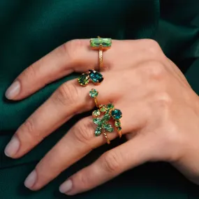 Caroline Svedbom Alisia Ring Gold Green Combo