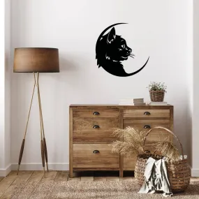 Cat Moon - Metal Wall Art