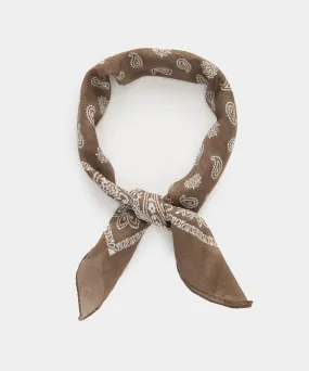 Cotton Bandana Neckerchief in Burnt Caramel