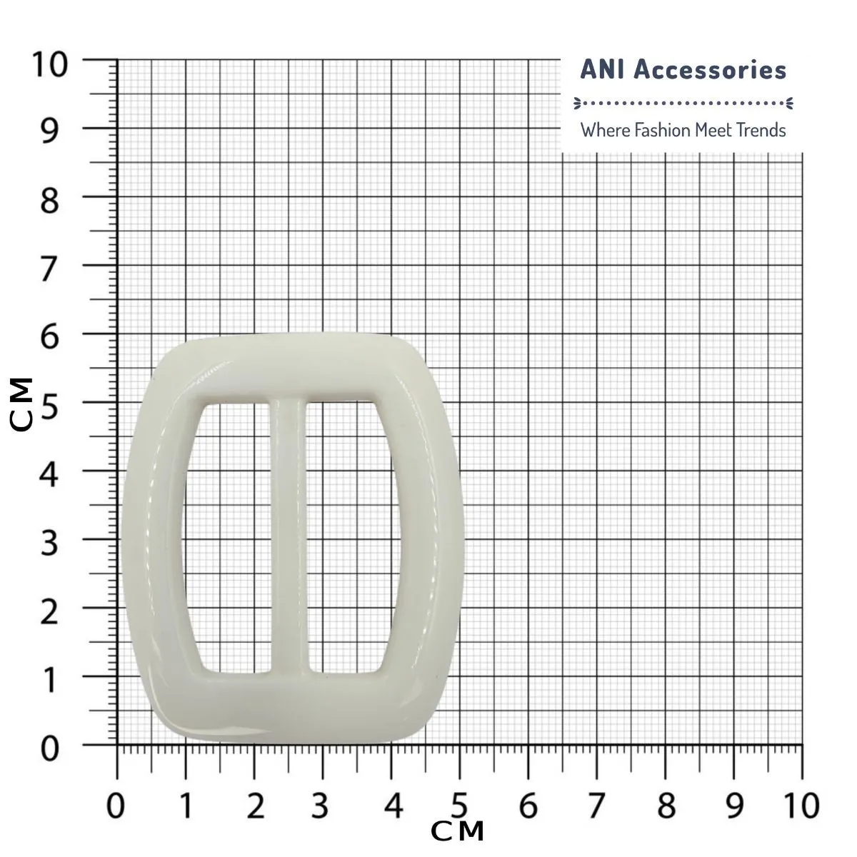 Cylinder Shape White ABS Buckle