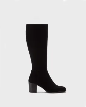 Dalia Standard Knee High Boots in Black Suede