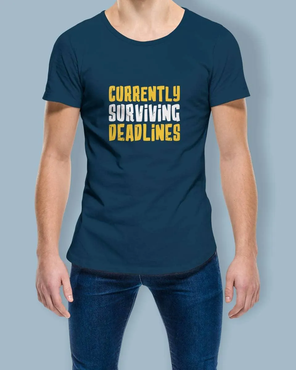 Deadlines - Half Sleeve Graphic Printed T-shirt