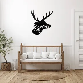 Deer Head Design - Metal Wall Art