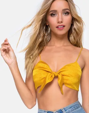 Kasen Bralet in Satin Mustard