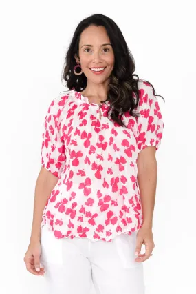 Lumi Pink Fiesta Crinkle Cotton Top