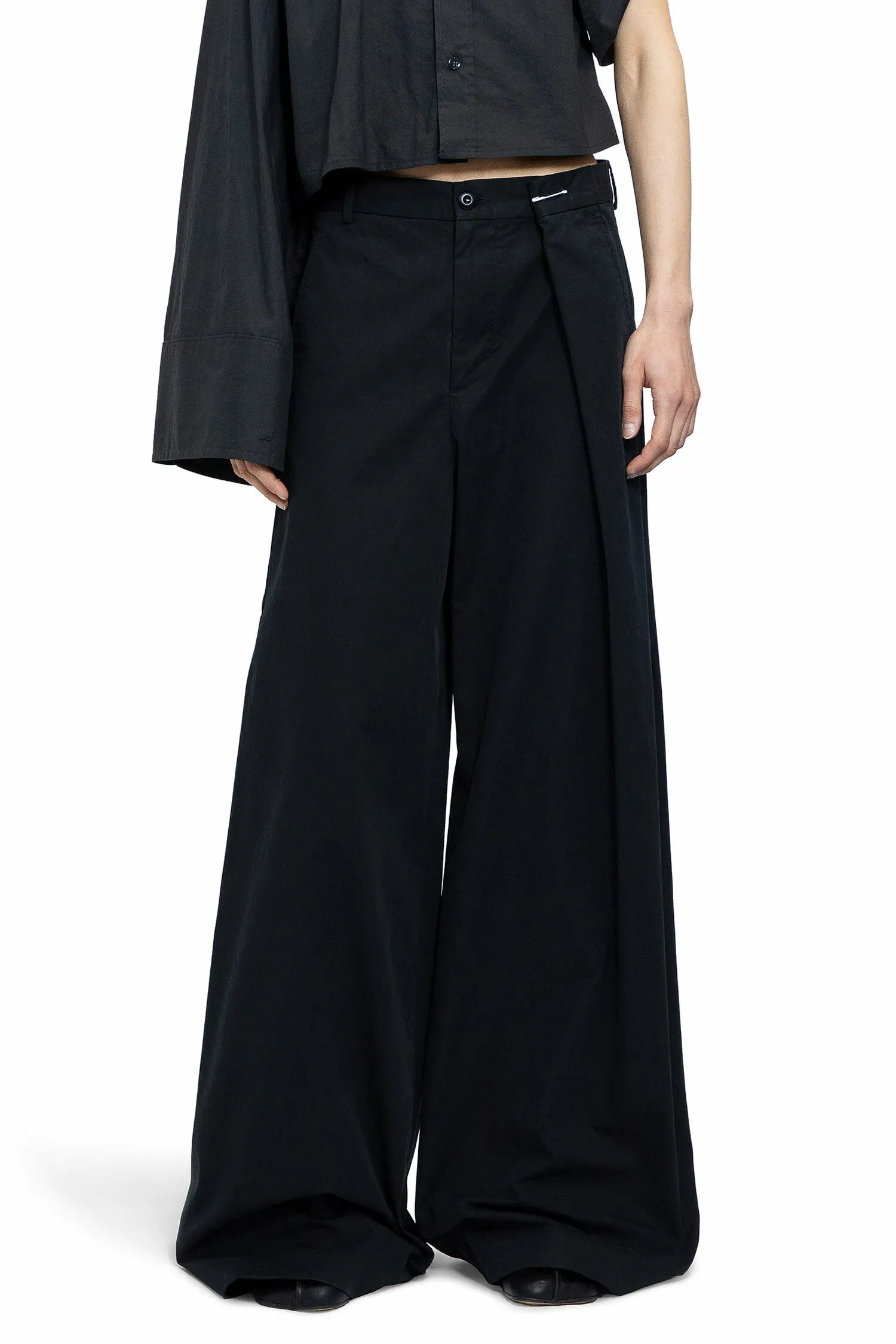 MM6 MAISON MARGIELA WOMAN BLACK TROUSERS