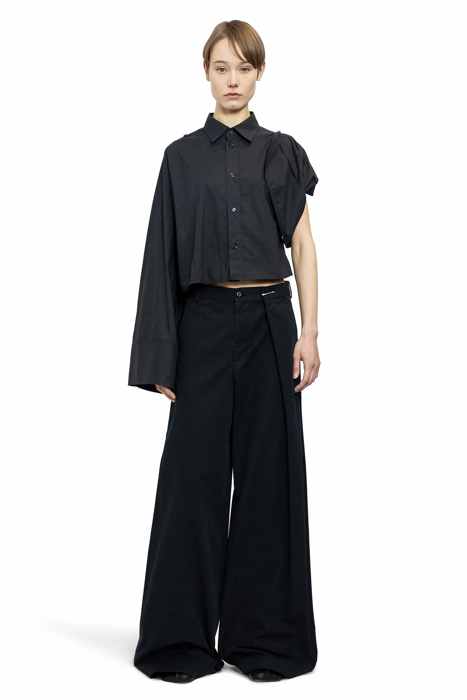 MM6 MAISON MARGIELA WOMAN BLACK TROUSERS