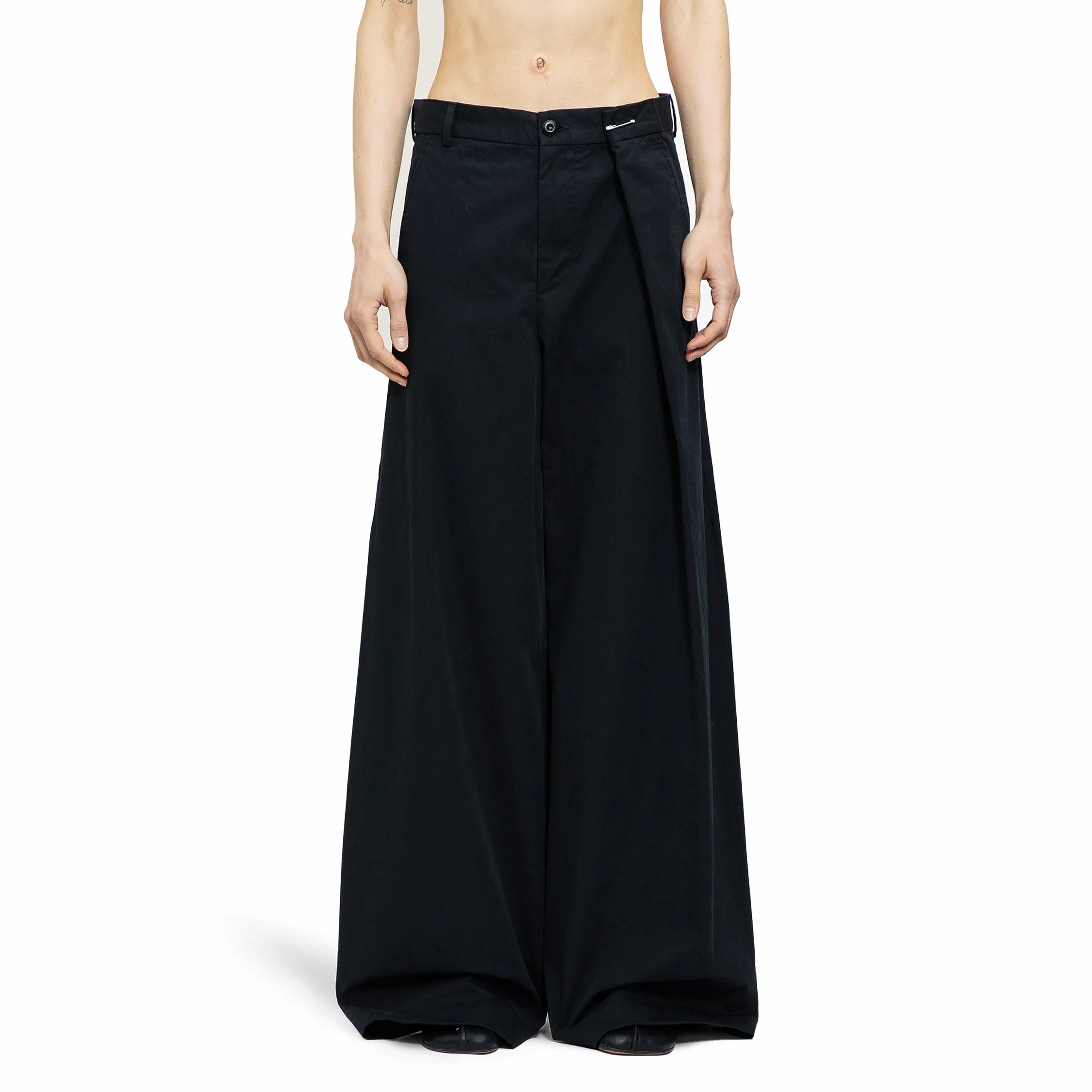 MM6 MAISON MARGIELA WOMAN BLACK TROUSERS