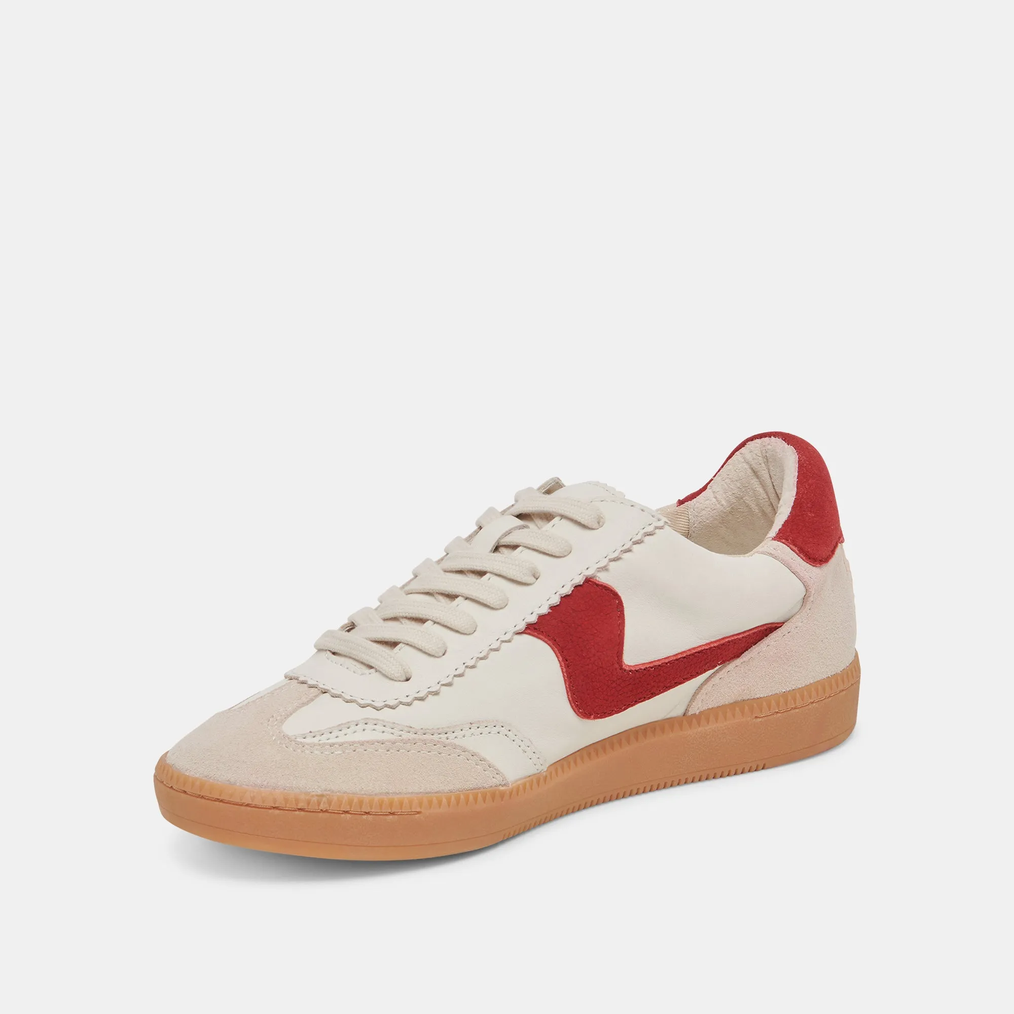 NOTICE SNEAKERS WHITE RED LEATHER