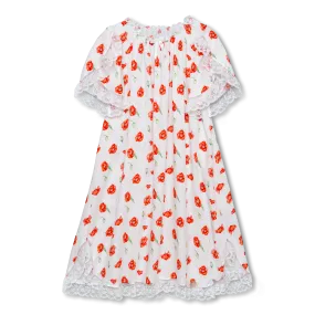 OLIVIA - GIRLS VISCOSE NIGHTDRESS POPPY PRINT