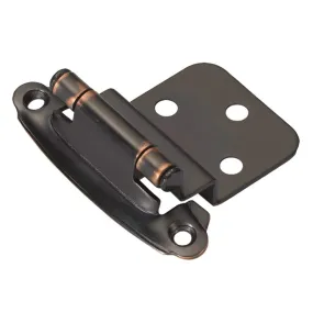 Pair Hickory Hardware 3/8 Inset Hinges Oil-Rubbed Bronze Self-Closing P243-OBH