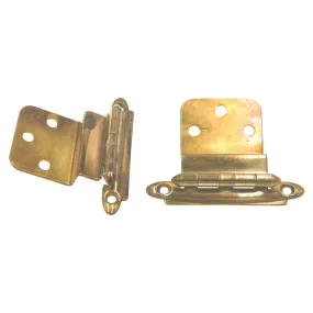 Pair of Amerock Polished Brass 3/8 Inset Hinges Non Self-Closing BP7638-3