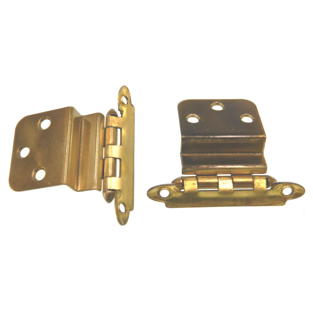 Pair of Amerock Polished Brass 3/8 Inset Hinges Non Self-Closing BP7638-3