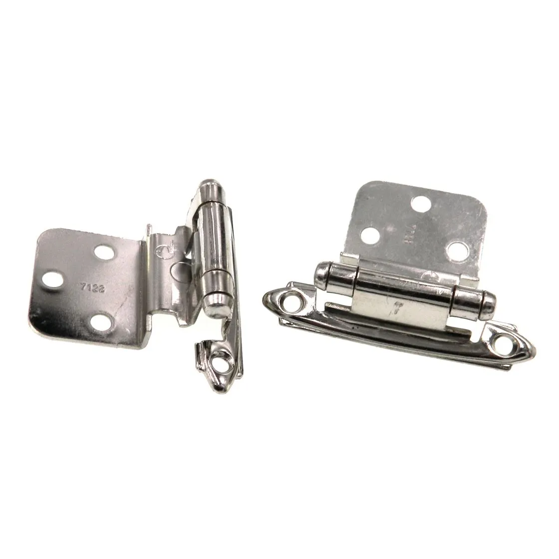 Pair of Amerock Polished Chrome Self-Closing 3/8 Inset Cabinet Hinges BP7128-26