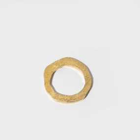 SALE - Organic Shape Ring - Hammered Brass