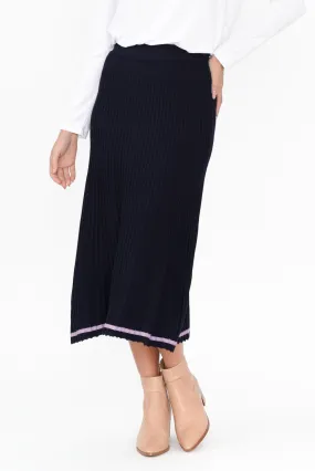 Tammy Navy Knit Skirt