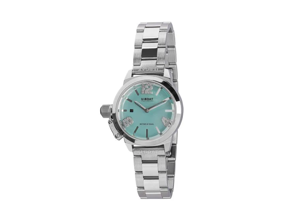 U-Boat Classico Lady Quartz Watch, Stainless Steel 316L, 30 mm, Blue, 8900