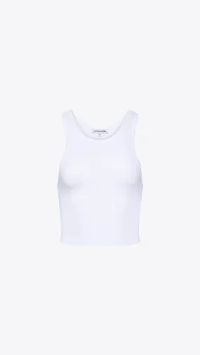 Verona Crop Tank - White